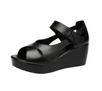 PBHGMGEBLV Sandales confortables à talons moyens et compensées for femmes(37EU)