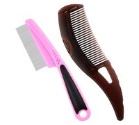 Pbi peignage Anti Dandruff - peigne en cuir chevelu à l'huile, poux dents fines en acier inoxydable | Huile de cuir Guvialo Dent vide large, panovi brosse à cheveux amovible pe