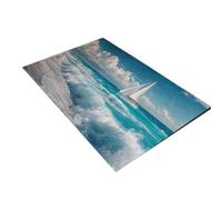 PBNANHGZZ Tapis de Bain imprimé océan mer, 1 pièce, Tapis Douche Super Absorbant, Sol antidérapant, séchage Rapide, for Toilettes, Lavable(1,50cmx80cm)