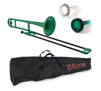 PBONE 700643 Trombone avec embouchure et housse, Vert