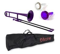 PBONE PBONE1-P Trombone avec embouchure et housse, Violet