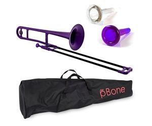 PBONE PBONE1-P Trombone avec embouchure et housse, Violet