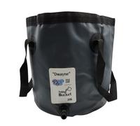 PBP DWAYNE Seau pliable pratique 20 l avec raccord de tuyau rapide Gris