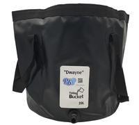 PBP DWAYNE Seau pliable pratique 20 l avec raccord de tuyau rapide (Noir)
