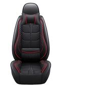Pbqenxb Housse Sieges Auto Universel pour VW pour Polo pour Atlas pour Jetta pour Bora pour EOS pour Sharan pour Variant pour Beetle pour Scirocco UP Support Lombaire 3D Cuir PU(A-Black Red 5 Seat)