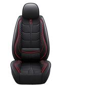 Pbqenxb Housse Sieges Auto Universel pour VW pour Polo pour Atlas pour Jetta pour Bora pour EOS pour Sharan pour Variant pour Beetle pour Scirocco UP Support Lombaire 3D Cuir PU(Black Red 5 Seat)