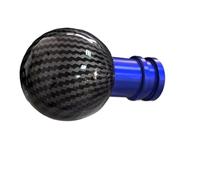 Pbqenxb Pommeau Levier Vitesses Rond Couleur Carbone Universel Cuir Compatible Avec Plupart Transmissions Manuelles Voitures Camions Voiture Pommeau Levier Vitesses(8cm blue)
