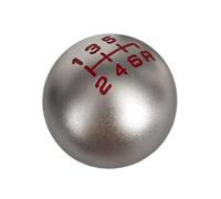 Pbqenxb Pour Fit Pour Civic Pour City FD2 FN2 EP3 TYPE R DC2 DC5 Pommeau Levier Vitesses M10*1.5 5/6 En Aluminium Mat Forme Sphérique Voiture Pommeau Levier Vitesses(6 speed silver)