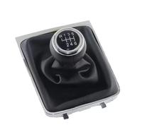 Pbqenxb Pour VW Pour Passat B6 2005-2010 : Pommeau Levier Vitesse 5/6 Vitesses Soufflet Accessoires Style Automobile Voiture Pommeau Levier Vitesses(Leather 6 Speed)