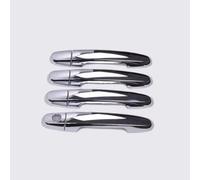 Pbqenxb Voiture Poignées Porte Extérieure Pour Toyota Pour Probox Pour Réussir 2002-2016 Motif Forgé Fiber Carbone Chrome Poignée Porte Voiture Garniture Accessoires Style(Silver 1keyhole)