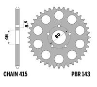 PBR Couronne acier standard - 415, noir