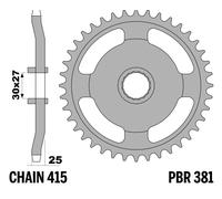 PBR Couronne acier standard - 415, noir