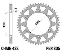 PBR Couronne alu standard - 428, noir