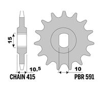 PBR Pignon acier standard - 415