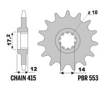 PBR Pignon acier standard - 415