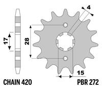 PBR Pignon acier standard - 420