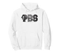 PBS Black Distressed Retro Logo Public Broadcasting Service Sweat à Capuche