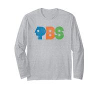 PBS Colorful Distressed Logo Public Broadcasting Service Manche Longue