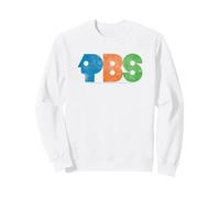 PBS Colorful Distressed Logo Public Broadcasting Service Sweatshirt