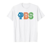 PBS Colorful Distressed Logo Public Broadcasting Service T-Shirt