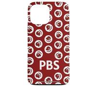PBS Dark Red and White Repeating Logo Public Broadcasting Coque pour iPhone 13 Pro Max
