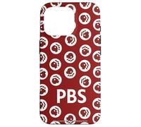 PBS Dark Red and White Repeating Logo Public Broadcasting Coque pour iPhone 16 Pro