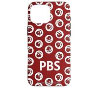 PBS Dark Red and White Repeating Logo Public Broadcasting Coque pour iPhone 16 Pro Max