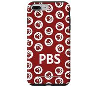 PBS Dark Red and White Repeating Logo Public Broadcasting Coque pour iPhone 7 Plus/8 Plus