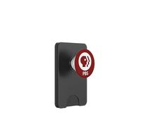 PBS Dark Red and White Retro Logo Public Broadcasting PopSockets PopWallet pour MagSafe