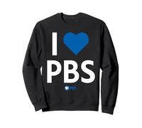 PBS I Heart PBS Support Public Broadcasting Modern Type Sweatshirt
