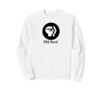 PBS Round Black PBS Nerd Logo Public Broadcasting Service Sweatshirt