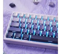 PBT Doubleshot Lot de 133 touches rétroéclairées violettes dégradées pour clavier mécanique Cherry Gateron MX avec impression latérale brillante