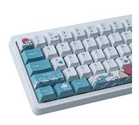 PBT Keycaps 100 Touches Cherry Profile Dye Sublimation Coral Sea Keycaps pour Disposition ISO/ANSI 61/64/68/87 Commutateurs Gateron MX Clavier Mécanique