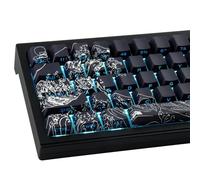 PBT Keycaps 131 Keys Side Printed-Shine Through Dye-Sublimation Keycap Japanese Ukiyo-e Keycaps for Cherry Gateron MX Switches Mechanical Keycaps