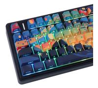 PBT Keycaps 133 Keys Double Shot Starry Sky Keycaps, Shine Through Side Printed Keycaps, Cherry Profile Dye Sublimation Keycap for Cherry MX Switch ANSI & ISO Layout Mechanical Keyboards