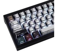 PBT Keycaps 134 touches Manga Mixed Light Keycaps, style rétro imprimé sur le côté brillant Through Dye Sub Custom Keycaps pour Cherry MX Switch German QWERTZ Layout Mécanique Keyboards