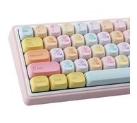 PBT Keycaps 136 Keys MOA Profile Gummy Candy Cat Keycaps, Dye-Sublimation Cute Custom Keycap Set for Cherry Gateron MX Switches Mechanical Keyboards