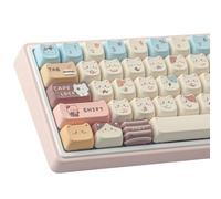PBT Keycaps 142 Keys Cute Keycaps Dye-Sublimation Sea Salt Cat Keycaps Mao Profile Custom Keycaps for Cherry Gateron MX Swithes Mechanical Keyboards