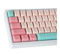 PBT Keycaps 163 touches translucides Double Shot Circus mignon Dye Sublimation White & Pink Custom Keycaps for Cherry Gateron MX Swithes ISO/ANSI Layout Mechanical Keyboards