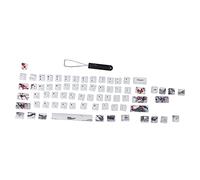 PBT Keycaps, 5 Sided Sublimation, 71 Keys Set for Mechanical Optical Keyboards, Ultra Thick Wall Design, Wear Resistant, Resistant, Compatible with RK61/Gans (English-Korean)