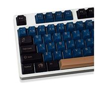 PBT Keycaps Lot de 129 touches Cherry Profile Dye-Sub Blue Samurai pour claviers mécaniques Cherry MX 61/64/87/100/108