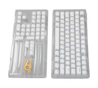 PBT Lot de 113 touches de clavier mécanique double couche pour claviers mécaniques Blanc