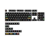 PBT Lot de 128 touches colorées à cinq côtés pour touches de clavier standard 128 touches