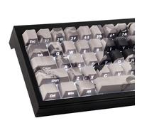 PBT Lot de 135 touches Magpie grises imprimées sur le côté brillant par sublimation pour claviers mécaniques Cherry MX Switch ANSI et ISO