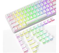 PBT Pudding with Key Extractor,108 Keys Double Shot Translucent Layer,OEM Profile,ANSI US Layout for Mechanical Keyboard 61/68/84/96/104/108 RGB,for MX Cherry/Gateron/Kailh Switch