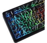 PBT Thunderbolt 129 Keys,Double Shot Shiny Through Side,Sublimation Printed Keycaps,Cherry Profile for Cherry MX Switch ANSI and ISO Mechanical Keyboards