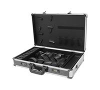 PBTERDTF Mallette de coiffeur portable - Organiseur de tondeuse à cheveux - Styliste professionnel - Mallette de transport - Organiseur d'outils de salon de coiffure (noir, blanc)