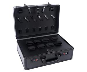 PBTERDTF Mallette de coiffeur portable - Organiseur de tondeuse à cheveux - Styliste professionnel - Mallette de transport - Organiseur d'outils de salon de coiffure (Noir-1)