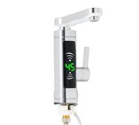 PBTERDTF Robinet de chauffage électrique 3000 W 220 V en acier inoxydable - Robinet chaud instantané à 360° - Avec affichage numérique LED IPX4 - Étanche - Pour salle de bain, cuisine