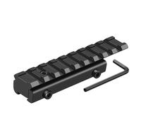 PBTMCD Adaptateur De Conversion De Rail À Queue d'aronde 11 Mm vers Rail Picatinny 21 Mm, Longueur 100 Mm, 9 Emplacements, Support De Lunette en Alliage D'aluminium(1pcs)